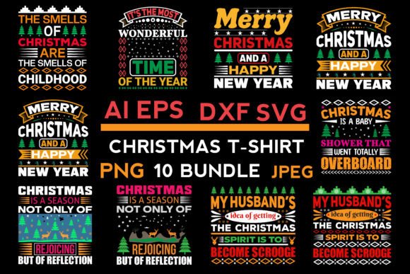 Download The BEST CHRISTMAS T-SHIRT BUNDLE 2022 - Best Collection