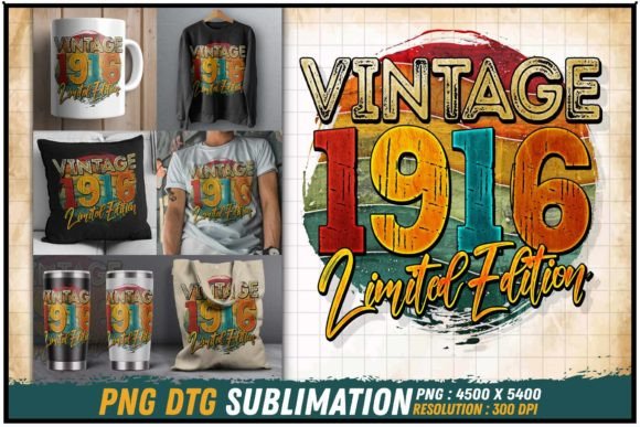Download Vintage 1916 Limited Edition Retro Round - 1916 Collection