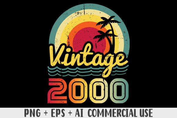 Download Vintage 2000 PNG Sublimation Design - 2000 Collection