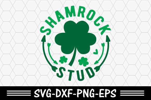 Download St. Patrick's Svg,Shamrock Stud Svg - Premium Bundle