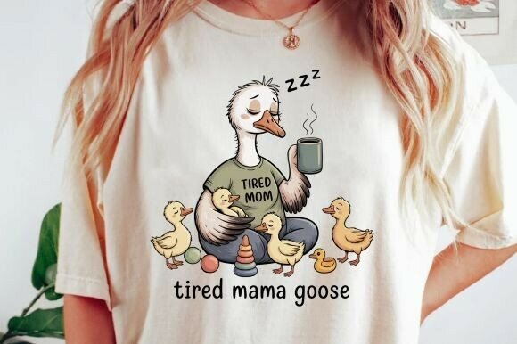 Download Tired Mama Goose Png, Funny Mom Life Png - Premium Resources